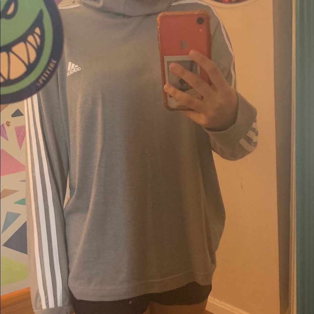 Adidas turtle neck hoodie
